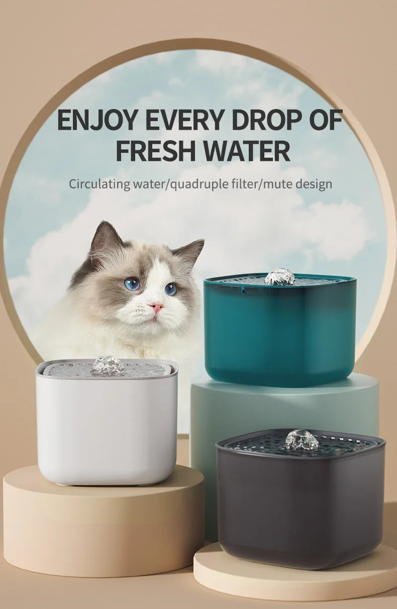 Purr-fect Hydration: 3L Cat Water Fountain
